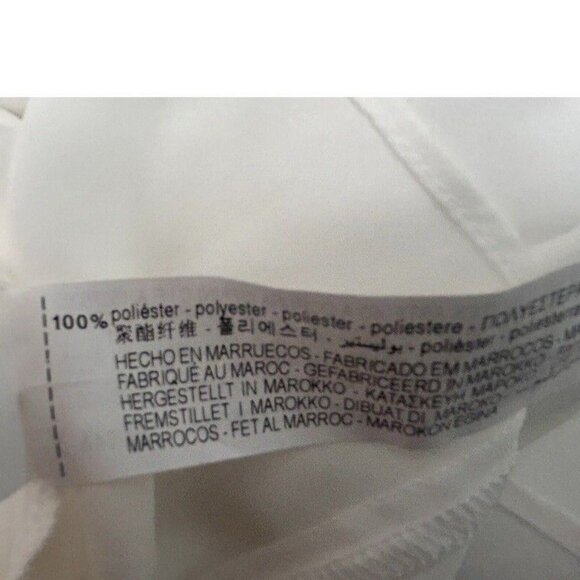 Zara Women's White Black Trim Blouse Peasant Ruffle Frill Boho - Small - Picture 9 of 11